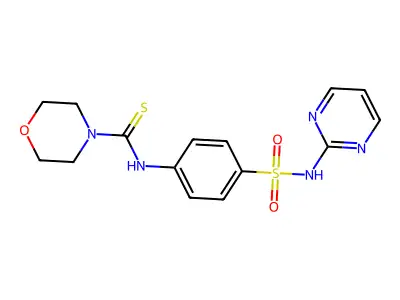 N-[4-(pyrimidin-2-ylsulfamoyl)phenyl]morpholine-4-carbothioamide structure