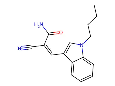 2-Propenamide, 3-(1-butyl-1H-indol-3-YL)-2-cyano- structure