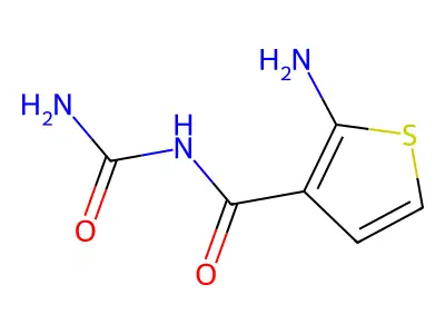 2-amino-N-(aminocarbonyl)thiophene-3-carboxamide structure