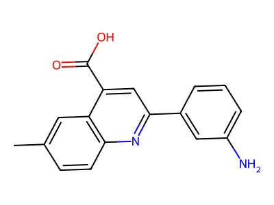 2-(3-Aminophenyl)-6-methylquinoline-4-carboxylic acid structure