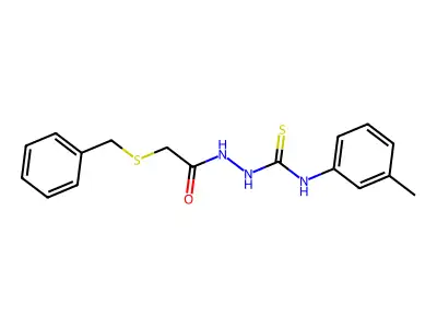1-[(2-Benzylsulfanylacetyl)amino]-3-(3-methylphenyl)thiourea structure