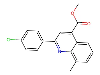 Methyl 2-(4-chlorophenyl)-8-methylquinoline-4-carboxylate structure