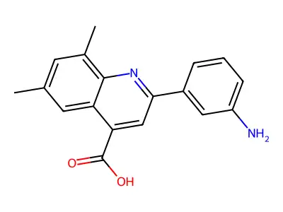 2-(3-Aminophenyl)-6,8-dimethylquinoline-4-carboxylic acid structure