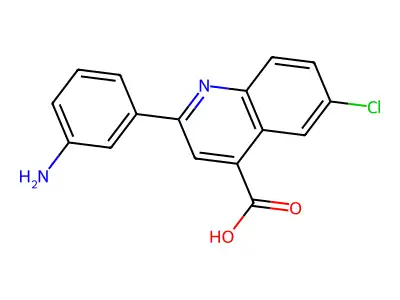 2-(3-Aminophenyl)-6-chloroquinoline-4-carboxylic acid structure