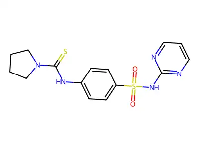 N-[4-(pyrimidin-2-ylsulfamoyl)phenyl]pyrrolidine-1-carbothioamide structure