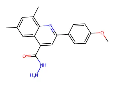 2-(4-Methoxyphenyl)-6,8-dimethylquinoline-4-carbohydrazide structure