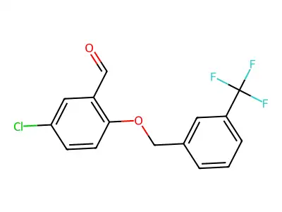 5-Chloro-2-{[3-(trifluoromethyl)benzyl]oxy}benzaldehyde structure