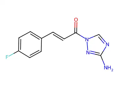 1-(3-Amino-1H-1,2,4-triazol-1-yl)-3-(4-fluorophenyl)-2-propen-1-one structure
