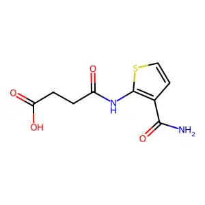 3-[(3-carbamoylthiophen-2-yl)carbamoyl]propanoic Acid structure