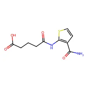 4-[(3-carbamoylthiophen-2-yl)carbamoyl]butanoic Acid structure