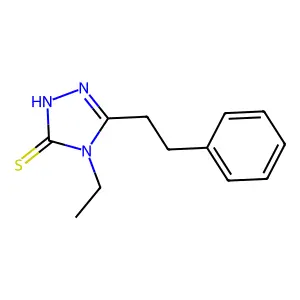 4-Ethyl-5-(2-phenylethyl)-2,4-dihydro-3H-1,2,4-triazole-3-thione structure