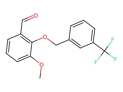 3-Methoxy-2-{[3-(trifluoromethyl)benzyl]oxy}benzaldehyde structure