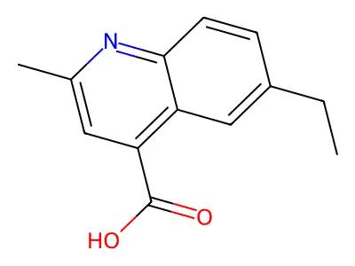 6-Ethyl-2-methylquinoline-4-carboxylic acid structure