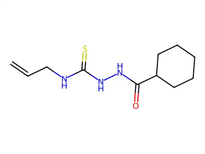 2-(cyclohexylcarbonyl)-N-(prop-2-en-1-yl)hydrazinecarbothioamide structure