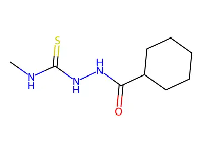 1-(Cyclohexanecarbonylamino)-3-methylthiourea structure