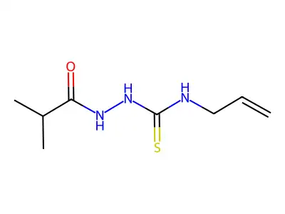 1-(2-Methylpropanoylamino)-3-prop-2-enylthiourea structure