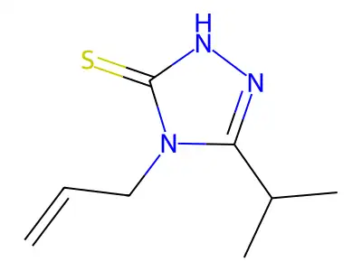 4-allyl-5-isopropyl-4H-1,2,4-triazole-3-thiol structure