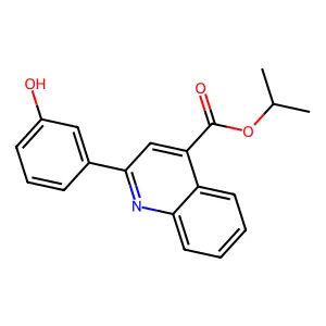 Propan-2-yl 2-(3-hydroxyphenyl)quinoline-4-carboxylate structure