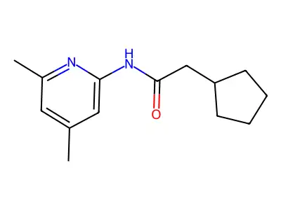 2-cyclopentyl-N-(4,6-dimethylpyridin-2-yl)acetamide structure
