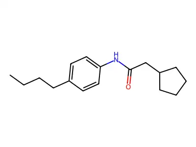 N-(4-butylphenyl)-2-cyclopentylacetamide structure