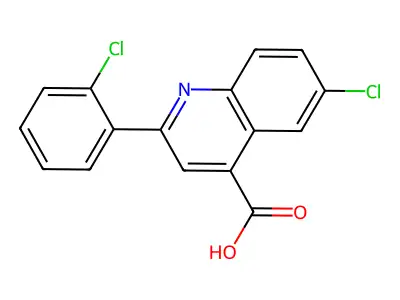 6-Chloro-2-(2-chlorophenyl)quinoline-4-carboxylic acid structure