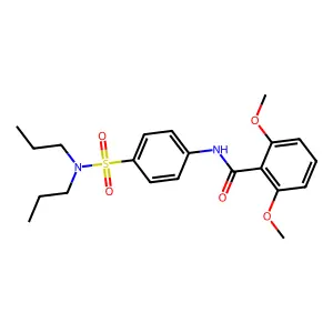 N-[4-(dipropylsulfamoyl)phenyl]-2,6-dimethoxybenzamide structure