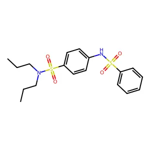 4-(benzenesulfonamido)-N,N-dipropylbenzenesulfonamide structure