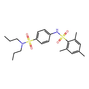 N-[4-(dipropylsulfamoyl)phenyl]-2,4,6-trimethylbenzenesulfonamide structure