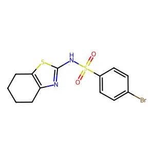4-bromo-N-(4,5,6,7-tetrahydro-1,3-benzothiazol-2-yl)benzenesulfonamide structure