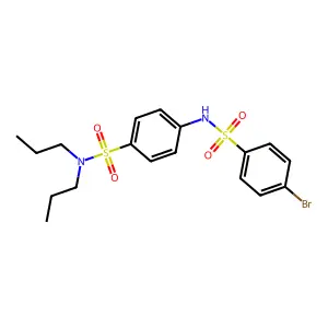 4-[(4-bromophenyl)sulfonylamino]-N,N-dipropylbenzenesulfonamide structure