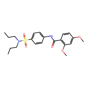 N-[4-(dipropylsulfamoyl)phenyl]-2,4-dimethoxybenzamide structure