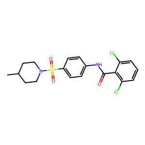 2,6-dichloro-N-[4-(4-methylpiperidin-1-yl)sulfonylphenyl]benzamide structure