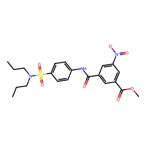 Methyl 3-[({4-[(dipropylamino)sulfonyl]phenyl}amino)carbonyl]-5-nitrobenzoate structure