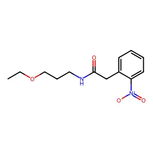 N-(3-ethoxypropyl)-2-(2-nitrophenyl)acetamide structure