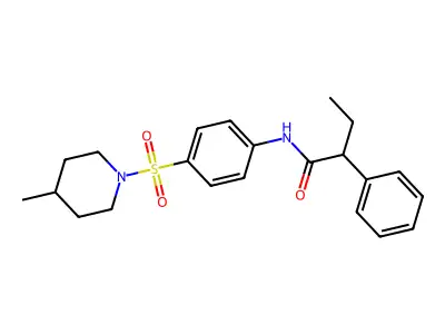 N-[4-(4-methylpiperidin-1-yl)sulfonylphenyl]-2-phenylbutanamide structure