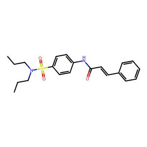 (E)-N-[4-(dipropylsulfamoyl)phenyl]-3-phenylprop-2-enamide structure
