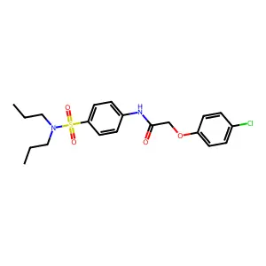 2-(4-chlorophenoxy)-N-[4-(dipropylsulfamoyl)phenyl]acetamide structure