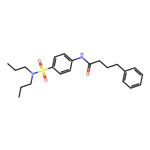 N-[4-(dipropylsulfamoyl)phenyl]-4-phenylbutanamide structure