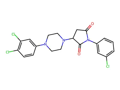 1-(3-Chlorophenyl)-3-[4-(3,4-dichlorophenyl)piperazin-1-yl]pyrrolidine-2,5-dione structure