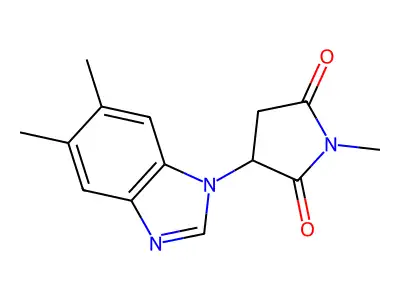 3-(5,6-dimethyl-1H-benzimidazol-1-yl)-1-methyl-2,5-pyrrolidinedione structure