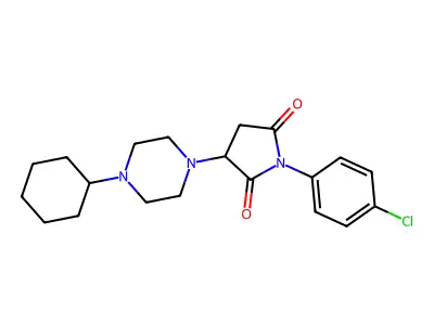 1-(4-Chlorophenyl)-3-(4-cyclohexylpiperazin-1-yl)pyrrolidine-2,5-dione structure