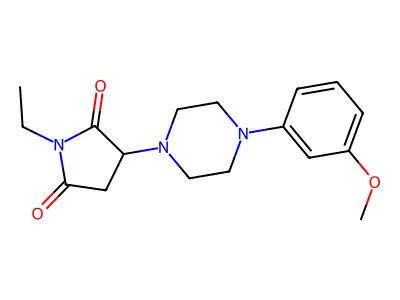 1-Ethyl-3-[4-(3-methoxyphenyl)piperazin-1-yl]pyrrolidine-2,5-dione structure