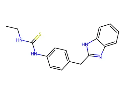 1-[4-(1H-benzimidazol-2-ylmethyl)phenyl]-3-ethylthiourea structure
