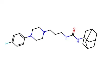 1-(1-Adamantyl)-3-[3-[4-(4-fluorophenyl)piperazin-1-yl]propyl]urea structure