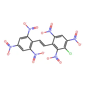 2-Chloro-1,3,5-trinitro-4-[2-(2,4,6-trinitrophenyl)ethenyl]benzene structure