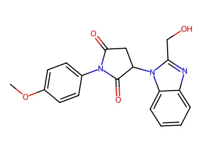 3-[2-(Hydroxymethyl)benzimidazol-1-yl]-1-(4-methoxyphenyl)pyrrolidine-2,5-dione structure