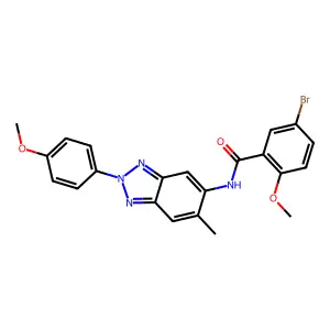 5-bromo-2-methoxy-N-[2-(4-methoxyphenyl)-6-methyl-2H-benzotriazol-5-yl]benzamide structure