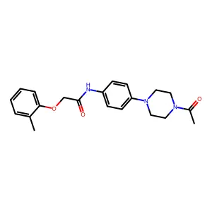 N-[4-(4-acetylpiperazin-1-yl)phenyl]-2-(2-methylphenoxy)acetamide structure