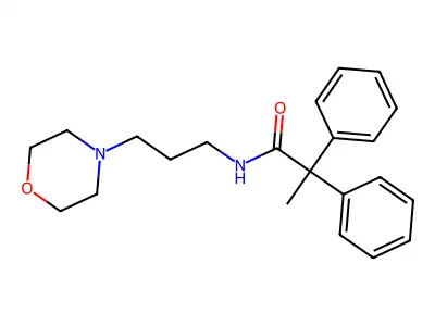 N-(3-morpholin-4-ylpropyl)-2,2-diphenylpropanamide structure