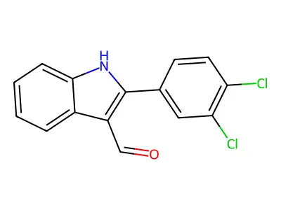 1H-Indole-3-carboxaldehyde, 2-(3,4-dichlorophenyl)- structure